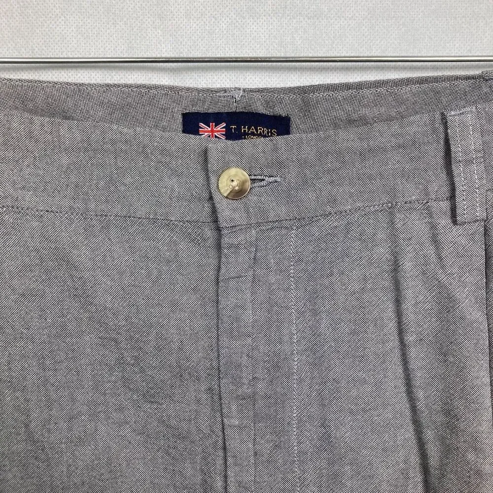 T. Harris London Shorts Mens Sz 40 Gray Casual Cotton‎ Chino Pockets
